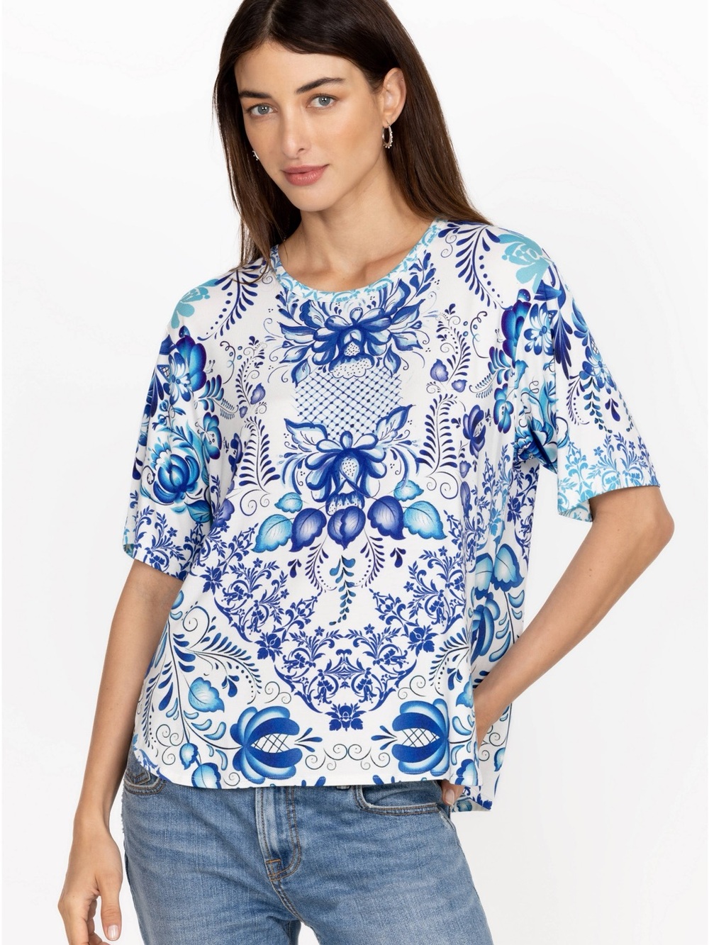 Johnny Was Janie Favorite Oversized Tee - Picture 6 of 9